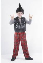 Déguisement de punk pour garçon taille S