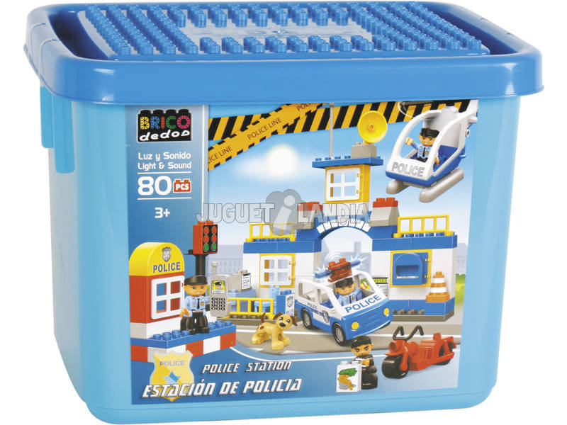 Policia Bloques Construccion Cubo 80 piezas