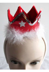 Diadema Coroa Vermelha com Luz 