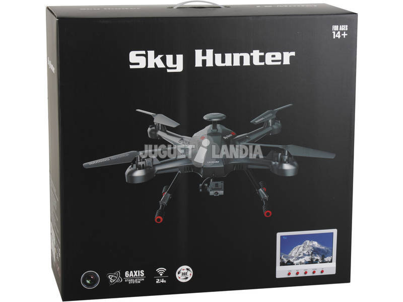 Radio Control Dron Sky Hunter con Camara y LCD Teledirigido