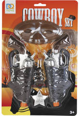 2 Revolvers Ouest avec Housses, Masque et Plaque.