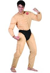 D�guisement culturiste tatou� homme XL 