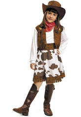 D�guisement Fille Cow-boy Blanc et Marron