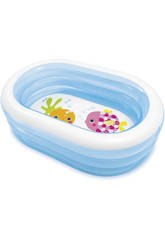 Piscina Hinchable Fondo Marino 3 Aros 163x107x46 Cm Intex 57482np 