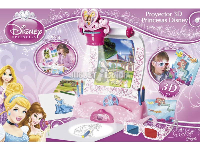 Proyector mágico 3D Princesas Disney
