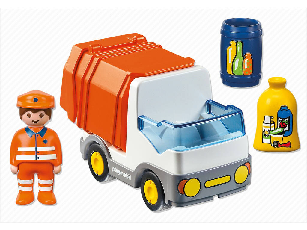 Playmobil 1.2.3 Camion smaltimento rifiuti