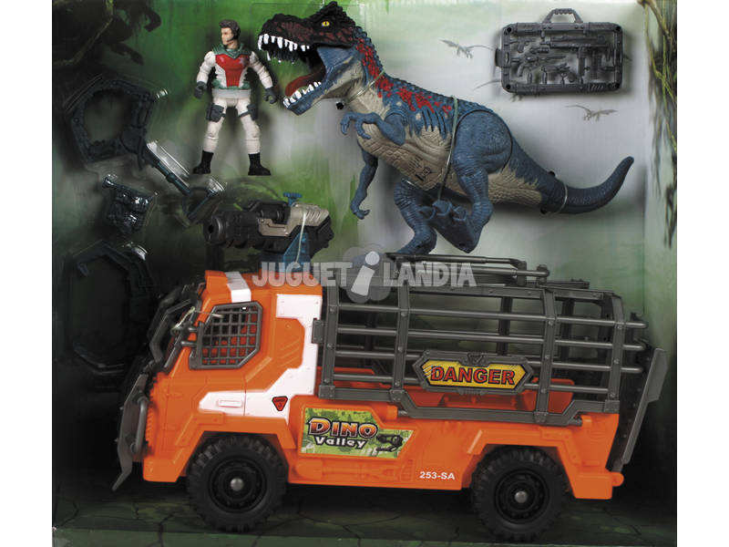 Dinovalley Dinosauro Con Camion e Accessori