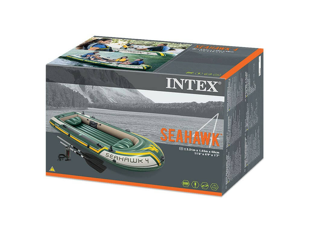 Barco Insuflável Seahawk Deluxe 351x145x48 Cm Intex 68351NP