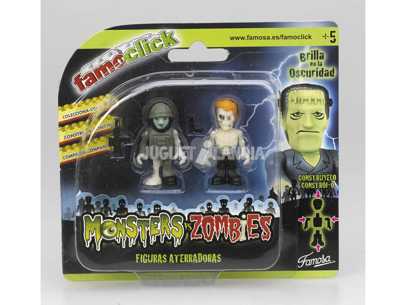 Famo click Monsters VS Zombies Pack 2 figuras