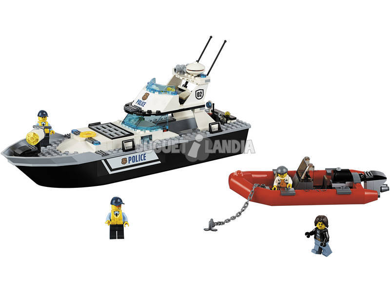 alto Fonética Galantería Lego City Barco Patrulla de la Policia - Juguetilandia