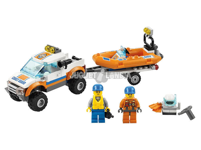 Lego City Garde-côtes 4x4 et bateau