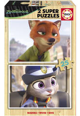 Puzzle 2x25 Zootrópolis