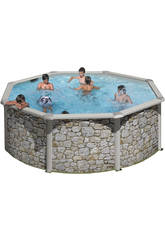Piscina Circular Piedra Cerdeña 240x120 Cm Gre KIT240PO