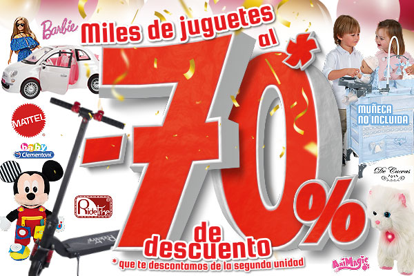 70% descuento 2ª unidad