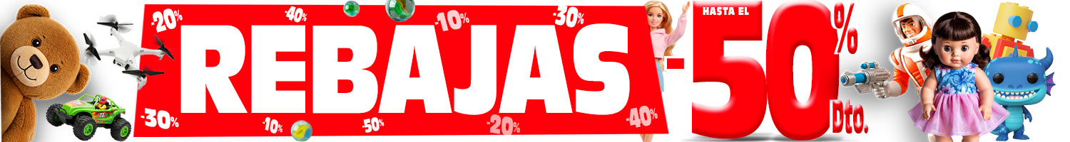 Rebajas en una gran selección de juguetes.
